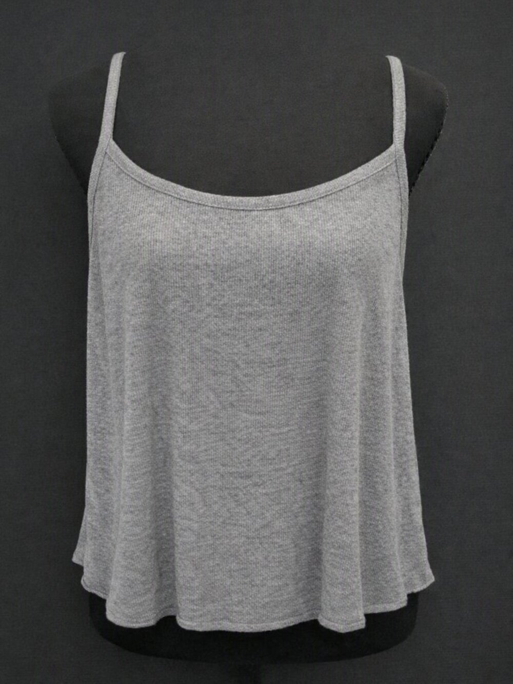Chaser Grey Ribbed Strappy Tank NWT LARGE